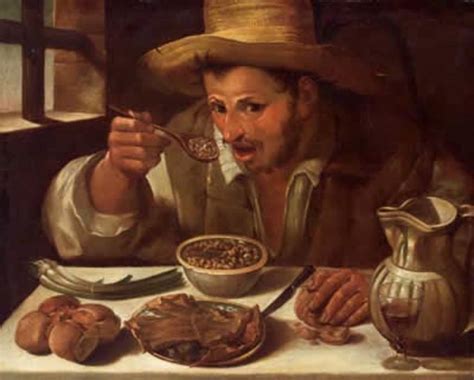 Cuadro del S. XVI: Mengafacioli de Annibale Caracci. Fuente: Academia Vasca de Gastronomía