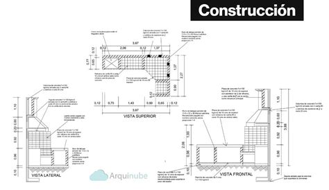 Detalle de los materiales de construcción de una parrilla de acero
