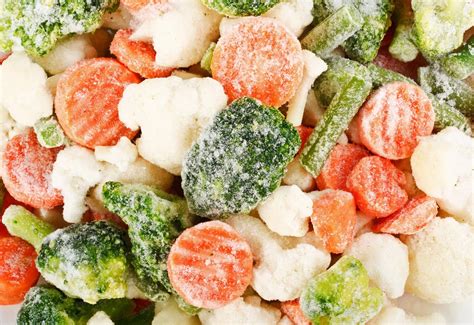 Variedad de verduras congeladas