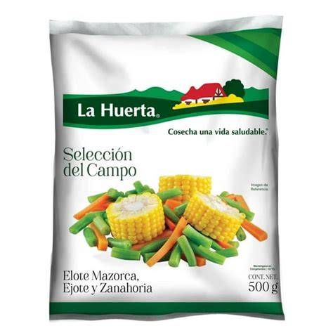 Selección de verduras congeladas individuales