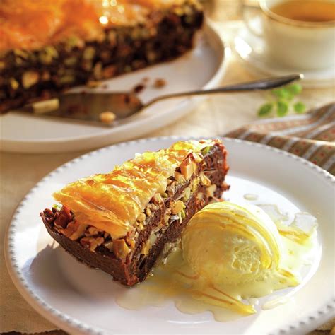 Tarta de masa filo y chocolate