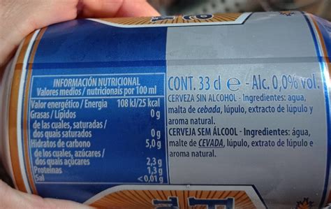 Información nutricional y de ingredientes de la cerveza Falke Tostada 0,0%