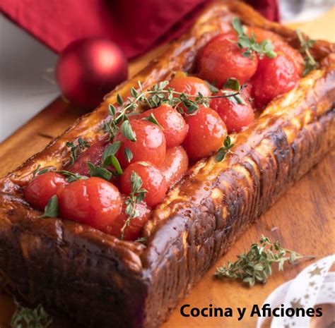 Ingredientes para tarta de queso salada con tomates confitados