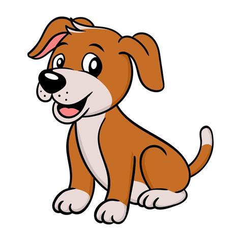 Ilustración de un perro pequeño feliz y saludable