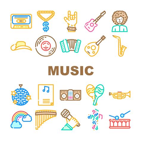 Iconos de diferentes géneros musicales representados en la tabla