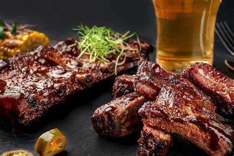 Salsa barbacoa de cerveza negra con costillas