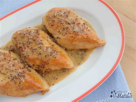 Pollo con mayonesa y mostaza horneado