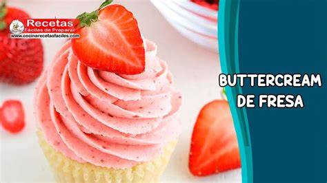 Buttercream de fresa para decorar