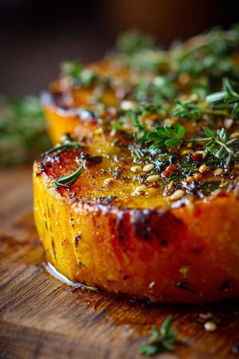 Calabaza asada con hierbas