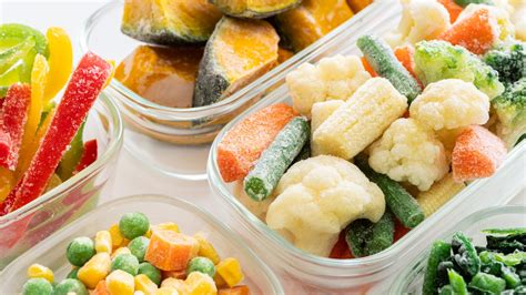 Platos saludables con verduras congeladas