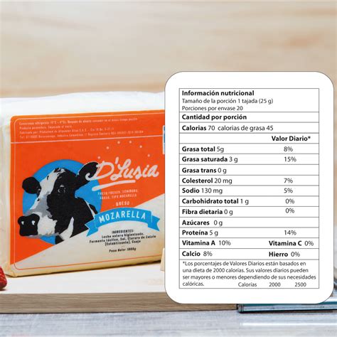 Tabla nutricional dip de queso Philadelphia