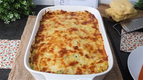 Montaje y gratinado de calabaza, calabacín y patata