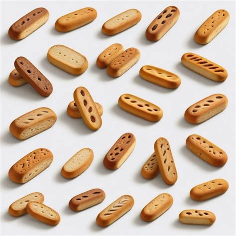 Galletas con agujeros alineados sobre una mesa de madera