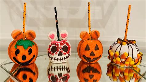 Manzanas decoradas como monstruos para Halloween