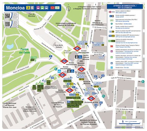 Mapa de la zona de Moncloa con la ubicación de El Chapandaz