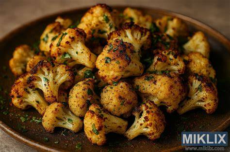 Coliflor asada en ramilletes con especias