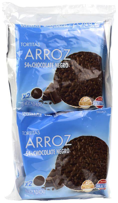 Tortitas de arroz con chocolate negro