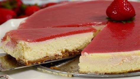 Tarta de queso con cobertura de mermelada