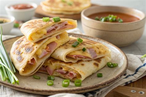 Crêpe salado con salsa guido, jamón y queso