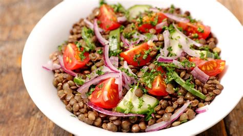 Ensalada picante de lentejas