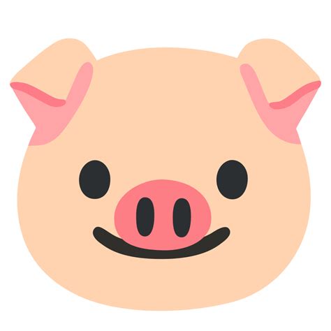 Emoji de cerdo caricaturesco