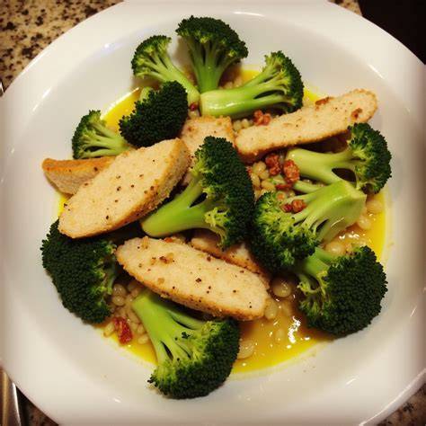 Brócoli y pollo frescos