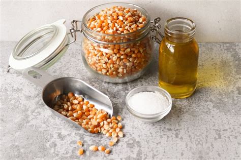 Ingredientes para palomitas de maíz