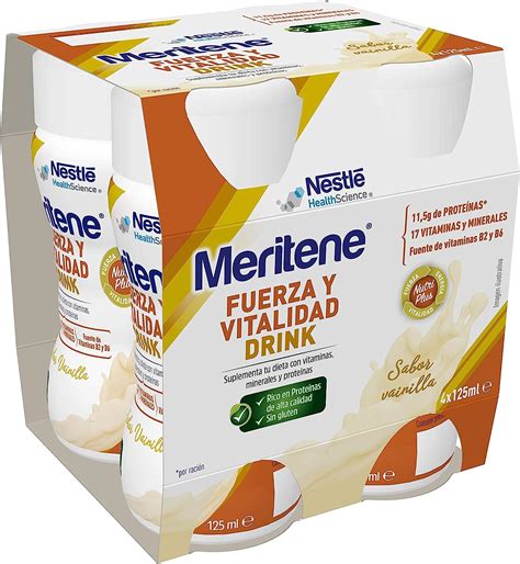 Envases de Meritene Fuerza y Vitalidad en diferentes sabores