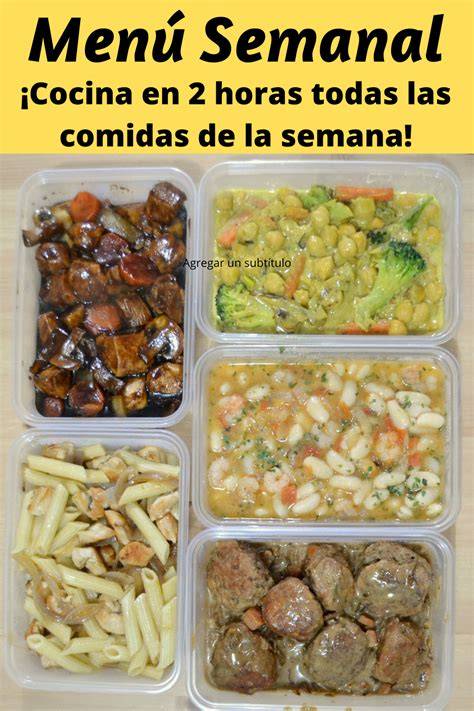 Preparación de comidas para la semana