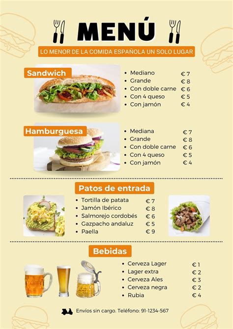 Infografía: opciones de menú típicas en un asador de pollos