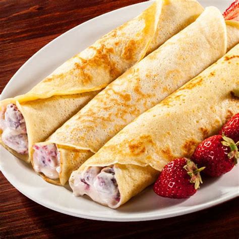 Variedad de crepes dulces