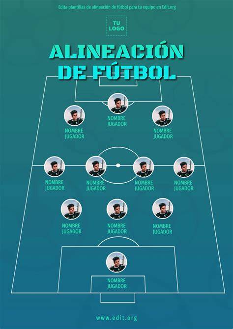 Plantilla de un equipo de fútbol junior