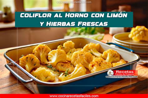 Coliflor fresca con hierbas aromáticas y dientes de ajo