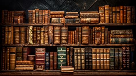 Libros antiguos en una estantería