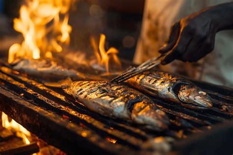 Pescado a la brasa en Afurada