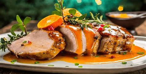 lomo de cerdo con mermelada de naranja
