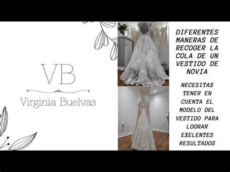 Esquema de cómo recoger la cola de un vestido de novia
