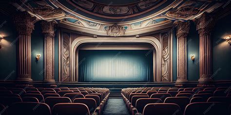 Interior de un cine antiguo lujoso