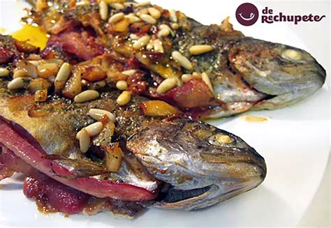 Truchas frescas y jamón serrano