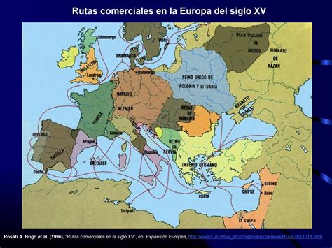 Mapa de la ruta de expansión del centeno en Europa