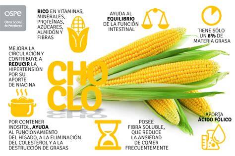 Infografía sobre los beneficios del choclo