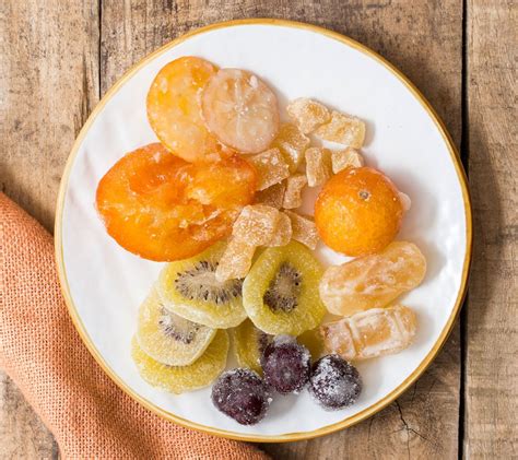 Frutas confitadas variadas