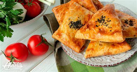 Variedad de platos con pollo y hojaldre
