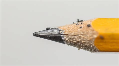 Primer plano de la punta de un lápiz Faber-Castell y su pigmentación