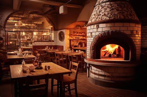 Interior acogedor de Pizzería Doshornos con clientes disfrutando de la comida