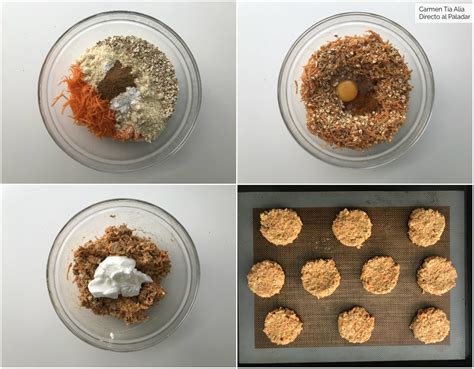 Ingredientes para galletas de avena y zanahoria