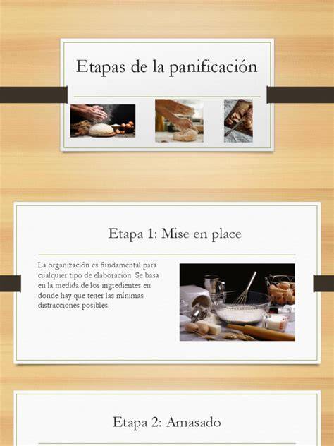 Esquema de las etapas de la panificación artesanal