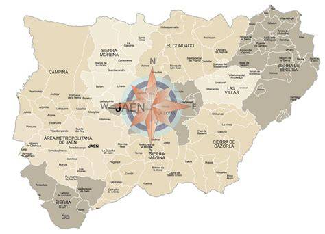 Mapa de la ubicación de Castellar en la provincia de Jaén