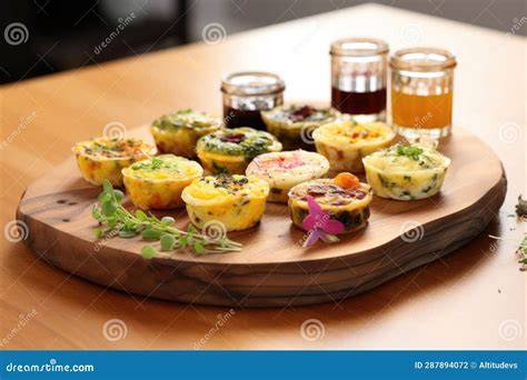 Variedad de mini quiches de diferentes sabores