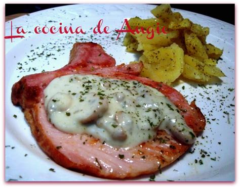 Chuletas de Sajonia con salsa gorgonzola